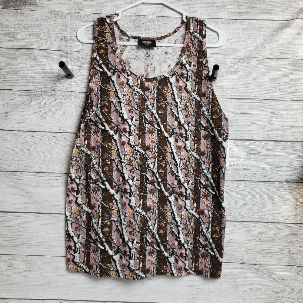 New York NY Area Code 212 Pink‎ NE Camo Tank Women's Small